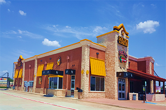 Golden Chick storefront.  Your local Golden Chick fast food restaurant in Royse City, Texas